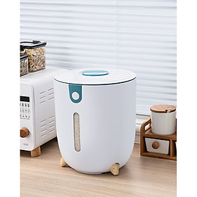 Mua Thùng Đựng Gạo Tròn Nhấn Nút Chống Bụi  Chống Ẩm Tiện Lợi - 12Kg