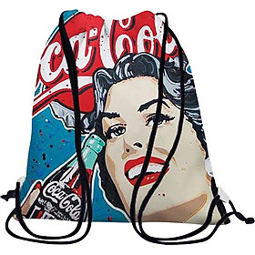 Túi Rút Unisex In Hình Cô Gái Quảng Cáo Coca-Cola - BDAT007
