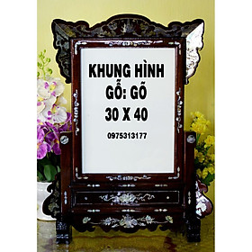 KHUNG HÌNH GỖ GÕ 30 X 40