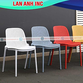 Mua Ghế nhựa đúc nguyên khối cafe văn phòng có tựa lưng cao xếp chồng rẻ đẹp LAG36