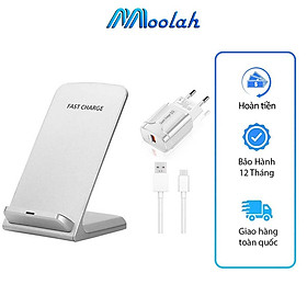 Mua Sạc Không Dây Kiêm Giá Đỡ Điện Thoại Wireless Charging Standard 15W Chuẩn Qi Cho Điện Thoại IOS Android Hỗ Trợ Sạc Không Dây Đế Sạc Không Dây Nhanh Kèm Củ Sạc Điện Thoại Cao Cấp Có Đèn LED Báo An Toàn Tuyệt Đối Kiêm Giá Đỡ Điện Thoại  - ML023