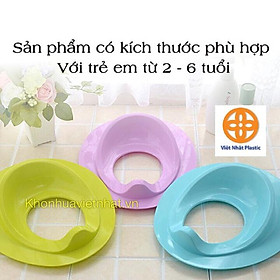 Mua Bệ thu nhỏ bồn cầu cho bé nhựa Việt Nhật  bệ xí thu nhỏ bồn cầu giúp bé ngồi an toàn thoải mái (MS: 5439)