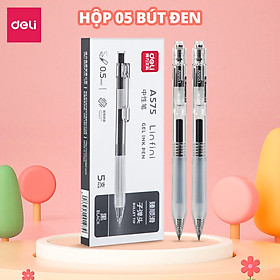 Bút Bi Nước Mực Gel Bấm Ngòi 0.5mm Deli - Có Ngòi Thay Thế Viết Trơn Đều Phù Hợp Ghi Chép Văn Phòng Học Sinh Sổ Tay - A575