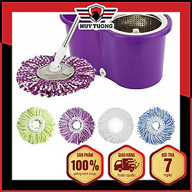 Mua COMBO 4 đầu bông lau nhà lẻ tròn xoay 360 độ ( Giao màu ngẫu nhiên ) cao cấp