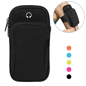 Túi thể thao đeo bắp tay đa chức năng, để điện thoại, máy nghe nhac, chất liệu không thấm nước-Màu đen