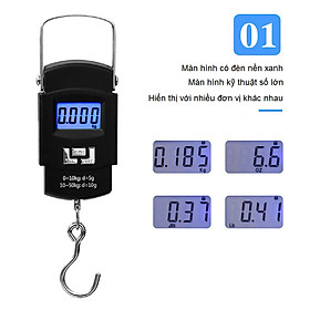Cân móc điện tử 50kg/5g S50KGM ( Tặng móc treo đồ dán tường nhà bếp đa năng- Giao mẫu ngẫu nhiên )