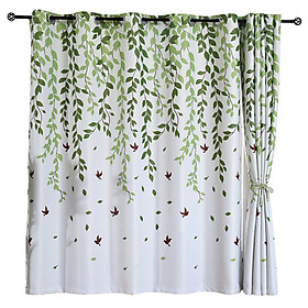 Mua RÈM TREO CỬA NHIỀU HỌA TIẾT CHIỀU CAO 2M (NHIỀU KÍCH THƯỚC  VẢI DÀY ĐẸP ) MẪU DÂY LÁ XANH