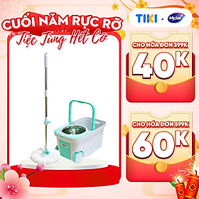 [Tặng Bông Lau] Bộ Lau Nhà MyJae Đài Loan Sợi Microfiber Xoay Siêu Tốc 360 Độ Thông Minh 129.5cm