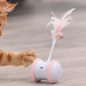 Cat Toy Self Rotating Tumbler Feather Teaser Electronic Playing Toy