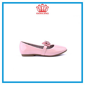 Giày Búp Bê Bé Gái Đi Học Đi Chơi Crown Space UK Ballerina Trẻ Em Cao Cấp CRUK3122 Màu Hồng Be Đen Êm thoáng Size 30-36/6-14 Tuổi