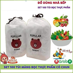 Set 100 Màng Bọc Thực Phẩm Nhà Bếp Chất Liệu An Toàn Tiện Dụng Cho Nhà Bếp