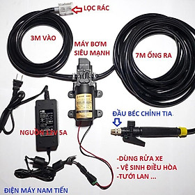 Mua máy rửa xe mini - bộ máy bơm rửa xe tăng áp lực nước mini - máy rửa xe 12v - bộ máy rửa xe - máy rửa xe
