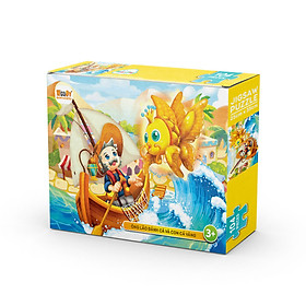 Xếp hình Puzzle ông lão đánh cá và con cá vàng WD3587