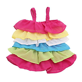 Fashion Colorful Layered Dress Tiered Skirt Clothing for 18" American Doll Our Generation Dolls Party Outfit Accessory