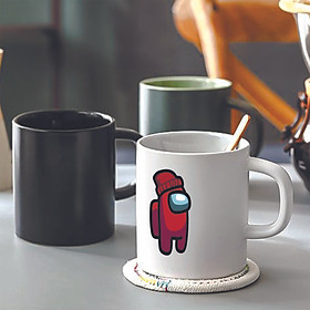 Ly cốc sứ in hình Among Us đội mũ len