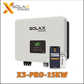 Bộ Inverter hòa lưới điện năng lượng mặt trời SOLAX X3-PRO - 3 pha 15Kw ( DUAL MPPT + WIFI + DC SWITCH + LCD )