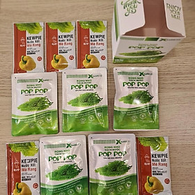 Combo Rong nho POP POP 100 gr Hộp (05 gói * 20 gr) & 05 gói xốt mè rang 15ml