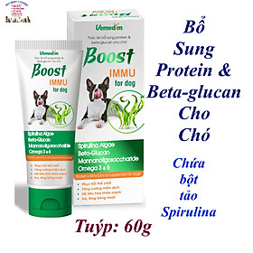 Tuýp bổ sung protein & Beta-glucan cho Chó Vemedim Boost IMMU For dog Tuýp 60gr Giúp tăng cường miễn dịch Lông bóng mượt
