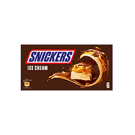 Kem phủ sôcôla x6 thanh hiệu Snickers 273g