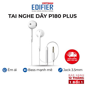 Mua Tai nghe nhét tai có dây EDIFIER P180 PLUS Chân cắm 3.5 Chất liệu TPE dài 1.3m - Hàng chính hãng