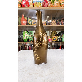 Bình Gốm phủ Sơn Mài Cao Cấp họa tiết đàn chim én size 40x12 cm