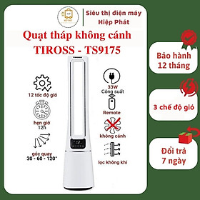 Mua Quạt tháp đứng không cánh lọc không khí TIROSS TS9175  3 chế độ gió  12 cấp độ gió  điều khiển từ xa - Hàng chính hãng