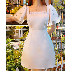 Đầm kem dự tiệc CAO CẤP SANG TRỌNG lót cotton mềm mịn thoáng mát