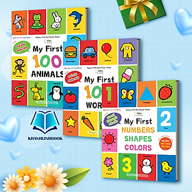Hình ảnh Sách Combo My First 100 Words - 100 Animals - Numbers - Shapes - Colors - Sách từ vựng đầu đời cho bé (3 cuốn) (MG)