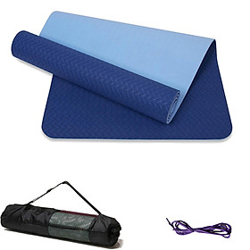 Thảm Tập Yoga TPE 6mm 2 lớp Đại Nam Sport (Có Túi đứng và dây buộc)