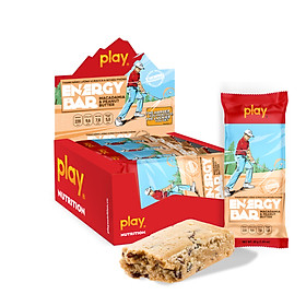 Hộp 12 thanh năng lượng PLAY 2.0 vị macca và bơ đậu phộng  Thanh ngũ cốc dinh dưỡng PLAY Energy Bar - Macca