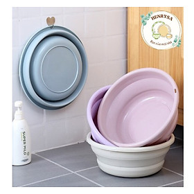 Mua thau nhựa gấp gọn đa năng Henrysa 12*35cm ( Giao màu ngẫu nhiên)