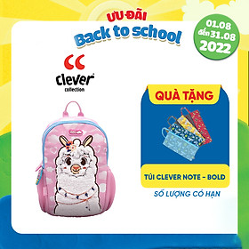 Ba Lô CLEVER HIPPO Mini - Alpaca Dễ Thương Hồng BA4105 PINK