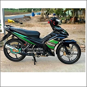 Tem Exciter 135 Lc xanh lá đen