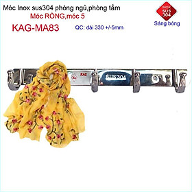 Mua Móc rồng treo quần áo inox 304 cao cấp dày  móc Kace 5 móc treo đồ nhà tắm KAG-MA83