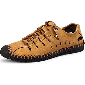 Summer Hollow Breathable Men'S Shoes Korean Soft Bottom Hole Casual Leather Shoes