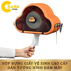 Hộp Đựng Giấy Vệ Sinh Dán Tường hình Đám Mây Xinh Xắn Chống Thấm Nước Cao Cấp