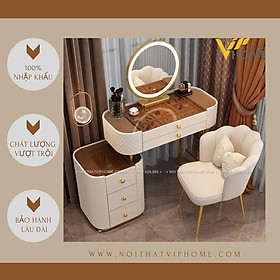 Mua Bàn trang điểm  bàn phấn kèm gương tích hợp đèn LED kèm nút cảm ứng thông minh và ngăn kéo để đồ tiện lợi BTD-00158