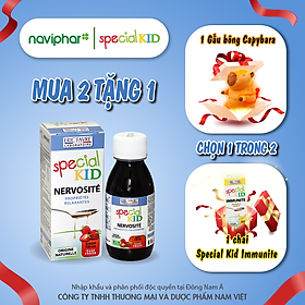 Siro Special Kid Nervosité - Hỗ trợ an thần, thư giãn thần kinh, giảm kích thích não bộ, giúp ngủ ngon, cải thiện chức năng não bộ sự tập trung phản xạ, trí nhớ - 125ml