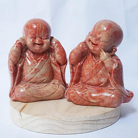 Bộ tượng 2 chú tiểu vui vẻ 01