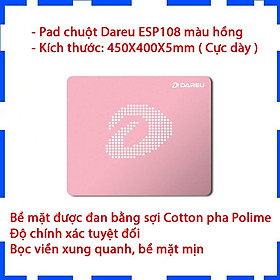 Mua Bàn di chuột hồng DAREU kute - 450X400X5 mm - Hàng chính hãng