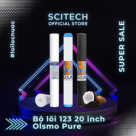 Mua Bộ lõi lọc nước số 1 2 3 (PP-UDF-CTO) 20 inch Olsmo Pure by Scitech dùng trong máy lọc nước RO  bộ lọc thô - Hàng chính hãng