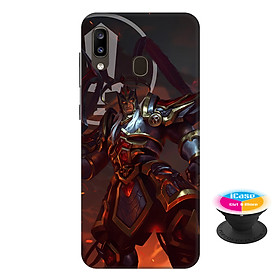 Ốp lưng nhựa dẻo dành cho Samsung A20 in hình Lữ Bố kỵ sĩ âm phủ - Tặng Popsocket in logo iCase - Hàng Chính Hãng
