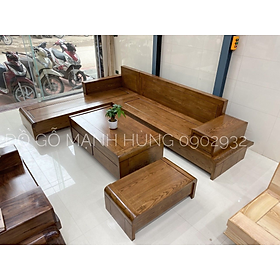 Mua Bộ sofa góc L màu óc chó 2m8 x 2m gỗ sồi MS 12.9A