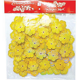 Set hình dán hoa mai vàng chào xuân 3D trang trí tết