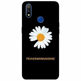 Ốp lưng in cho Realme 3 Pro Mẫu Cúc To Nền Đen