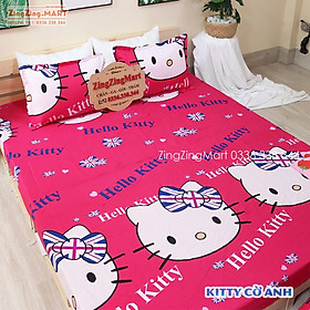 Mua (Giá hủy diệt) Bộ Ga Kèm Đôi Vỏ Gối Poly Cotton Siêu Ngộ Nghĩnh M6/M8 | Mẫu Kitty (được chọn mẫu)
