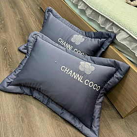Mua Vỏ Gối Nằm Phi Lụa Thêu Cao Cấp 45x65cm (1 Đôi) - Bao Gối Lót Bông Mỏng  Mềm Mịn  Thoáng Mát  Có Khóa Kéo - HÀNG CHÍNH HÃNG MINIIN
