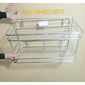 KỆ CHÉN TREO TƯỜNG 2 TẦNG INOX CAO CẤP ( ĐỦ SIZE)