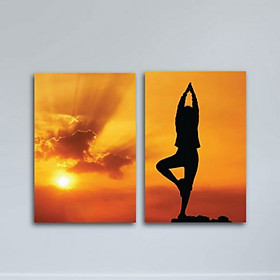 Tranh Canvas Có Viền Trang Trí Phòng Yoga W1137