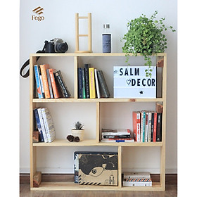 Mua Kệ sách đứng 3 tầng gỗ thông tự nhiên kích thước 90x60x20 cm